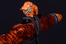 Honduran Rosewood Burl Native American Flute, Minor, Mid G-4, #H2D